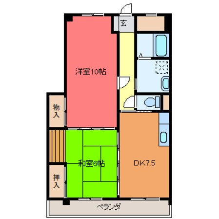 別府駅 徒歩5分 3階の物件間取画像